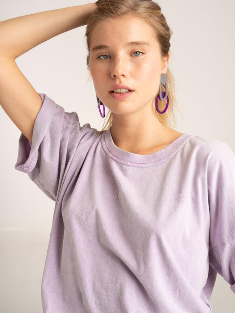 PCP Γυναικεία Tie-Dye Κοντομάνικη Μπλούζα Rock Lilac