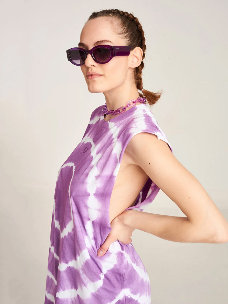 PCP Γυναικείο Tie-Dye Circles Lilac Long Tank Top Φόρεμα