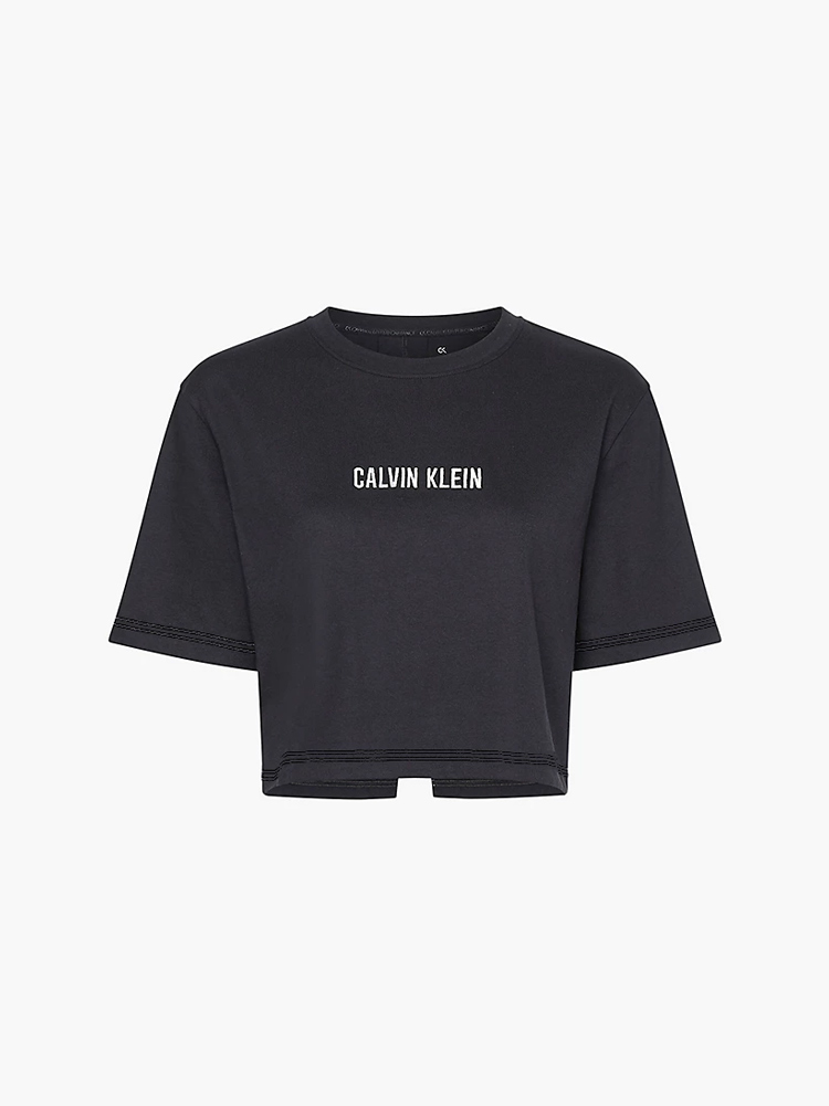 Calvin Klein Open Back Gym T-Shirt Μαύρο