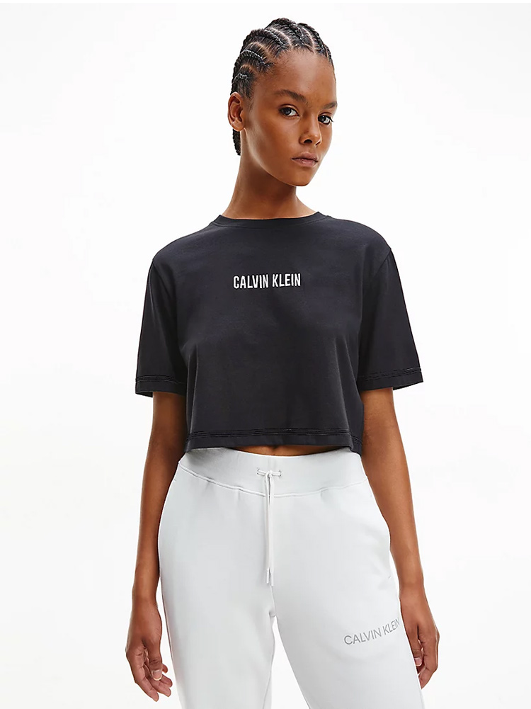 Calvin Klein Open Back Gym T-Shirt Μαύρο
